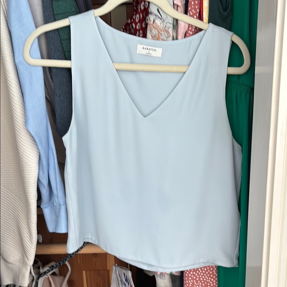 Babaton Light Blue Sleeveless Tank